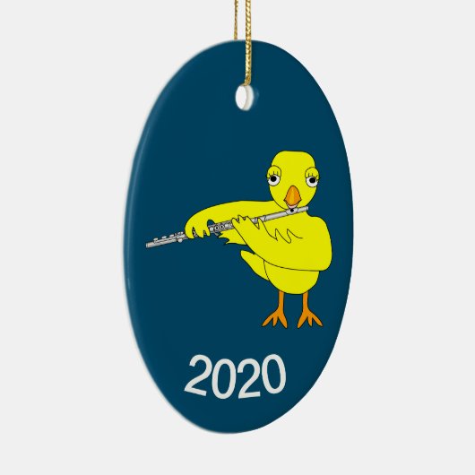 Flute Chick Keramisch Ornament (Rechts)