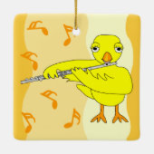 Flute Chick Pattern Keramisch Ornament (Achterkant)