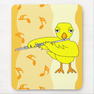Flute Chick Pattern Muismat