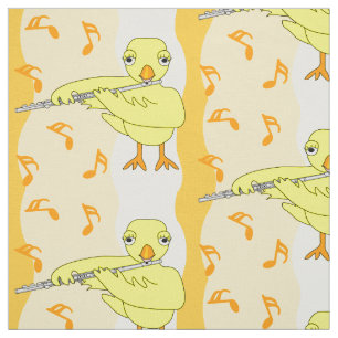 Flute Chick Pattern Stof