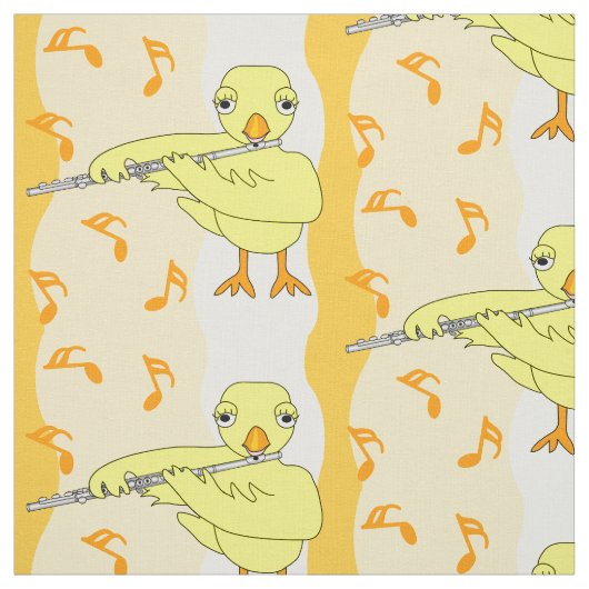 Flute Chick Pattern Stof (Swatch)