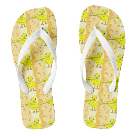 Flute Chick Pattern Teenslippers (Voetbed)