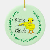 Flute Chick-tekst Keramisch Ornament (Achterkant)