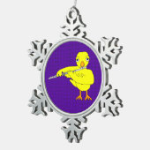 Flute Chick Tin Sneeuwvlok Ornament (Rechts)
