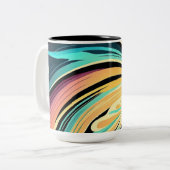 Flûte Colorful Abstrait Arrière - plan Mug (Devant gauche)