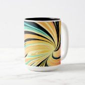 Flûte Colorful Abstrait Arrière - plan Mug (Devant droit)
