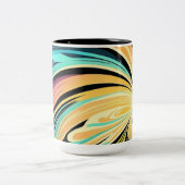 Flûte Colorful Abstrait Arrière - plan Mug (Centre)