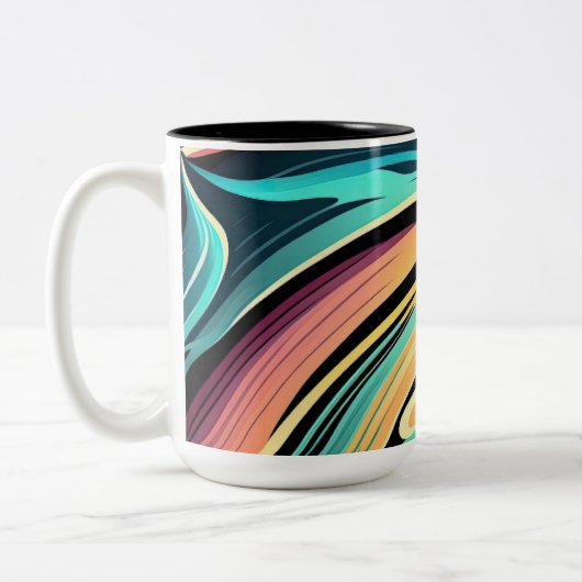 Flûte Colorful Abstrait Arrière - plan Mug (Gauche)