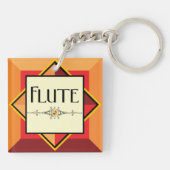 Flute Decorative Block Sleutelhanger (Achterkant)
