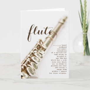 Flute definition Wenskaart Kaart