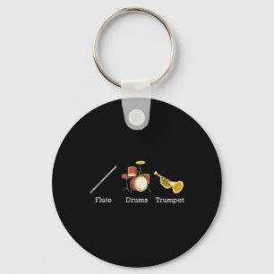 Flute Drums Trompet Band Instrumenten Subtiele Ant Sleutelhanger