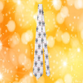 Flute Fanatic Gray Cat Pink Letters Stropdas