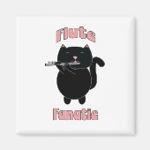 Flute Fanatic Instrument Black Cat Magneet (Voorkant)
