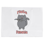 Flute Fanatic Pink Gray Cat Groot Cadeauzakje (Achterkant)