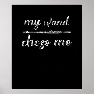 Flute - Flutist My Wand verkoos me Giften Poster