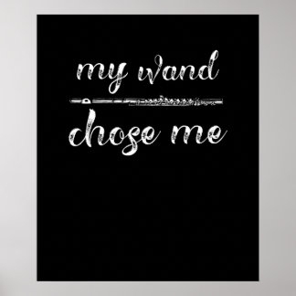 Flute - Flutist My Wand verkoos me Giften Poster