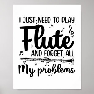 Flute Gezegden   Muziekinstrument Hobby Gift Poster