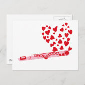 Flute Hearts Briefkaart (Voorkant / Achterkant)