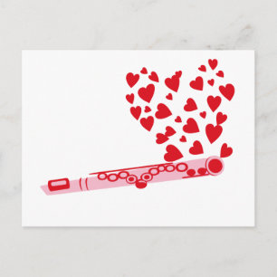 Flute Hearts Briefkaart
