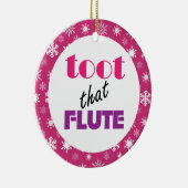 Flute Humor Music-kerstcadeau Keramisch Ornament (Rechts)
