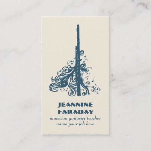 flûte instrumentale carte de visite (Devant)