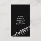 Flute Lessons Instrument Music Instructor Visitekaartje (Achterkant)