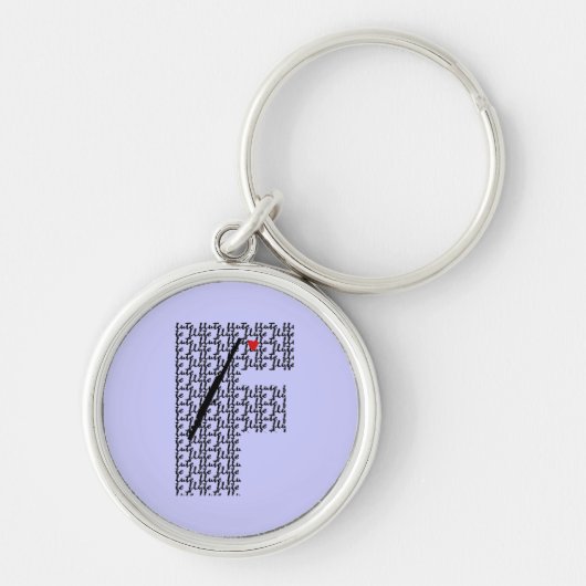 Flute Letter F Sleutelhanger (Voorkant)