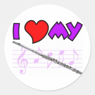 Flute Love Ronde Sticker