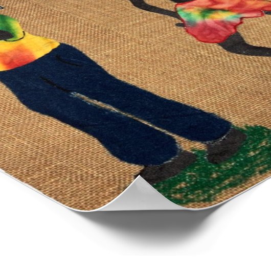 Flute Man en danser Poster (Hoek)