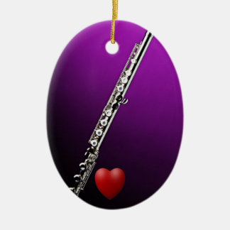 Flute met Heart Ornament