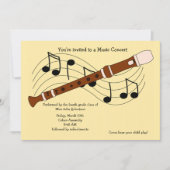 Flute Music Considérant Invitation (Devant)