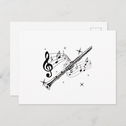 Flute Music | Flutist Musical Instrument Gift Briefkaart (Voorkant / Achterkant)