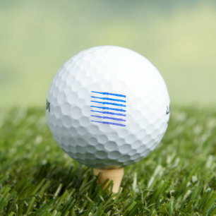 Flute Music Pattern Blue Ombre Golfballen