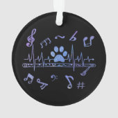 Flûte musicale avec Empreintes de pattes (dos)