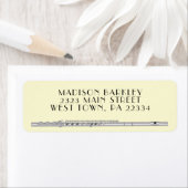 Flute Musician Music Teacher Band Etiket (Insitu)