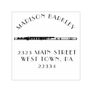 Flute Musician Music Teacher Band Zelfinktende Stempel