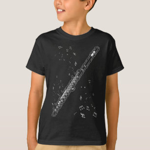 Flute Muzieknoten Instrument Musician Flutist T-shirt