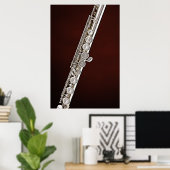 Flute of Flutist Musicien Poster (Thuiskantoor)