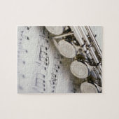 Flute on Sheet Music Legpuzzel (Horizontaal)