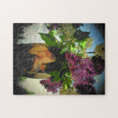 Flute onder lilacs legpuzzel (Horizontaal)