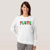 Flute Patchwork-tekst T-shirt (Voorkant volledig)