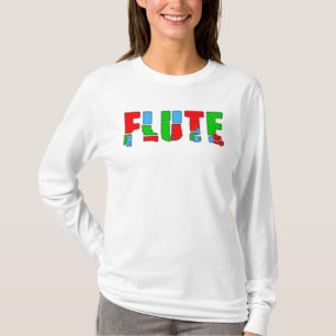 Flute Patchwork-tekst T-shirt