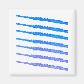 Flute Pattern Blue Ombre Magneet (Voorkant)