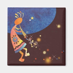 Flute-Play Kokopelli Magneet