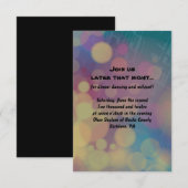 Flute Player Bat Mitzvah Reception Party Kaart (Voorkant / Achterkant)