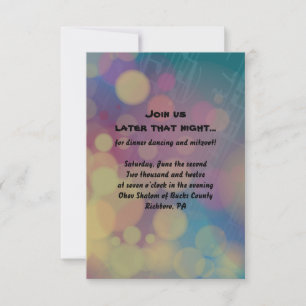 Flute Player Bat Mitzvah Reception Party Kaart