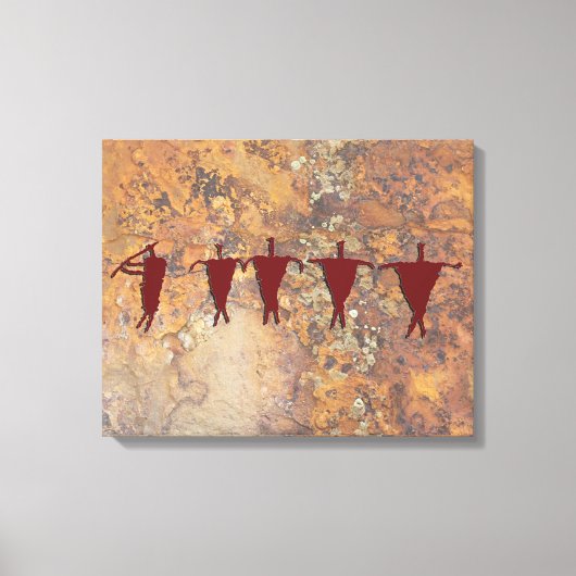 Flute Player en Caravan Canvas Afdruk (Voorkant)