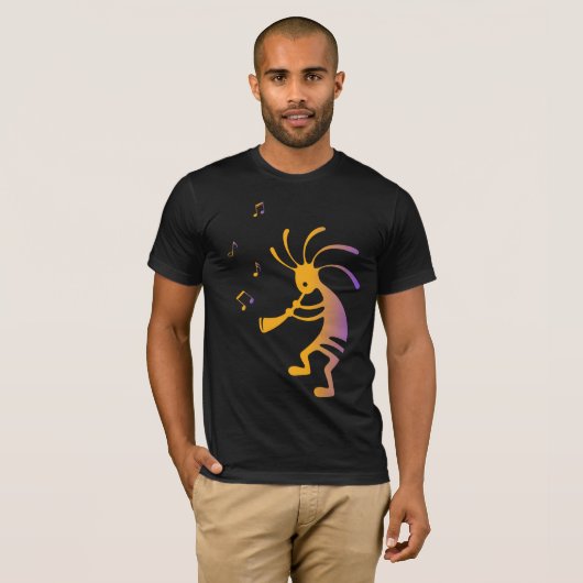 Flute Player Music Kokopelli T-Shirt (Devant entier)