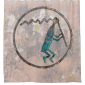 Flute Player Petroglyph Shower Curtain Douchegordijn (Voorkant)