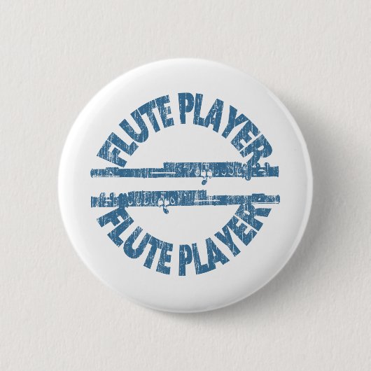 Flute Player Ronde Button 5,7 Cm (Voorkant)